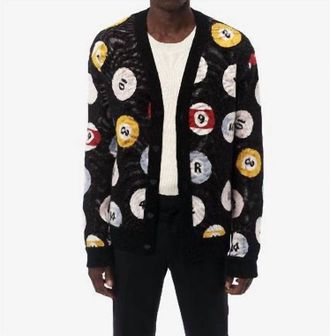 Amiri Pool Ball Cardigan In Black