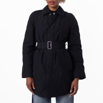 Burberry Short Single-Breasted Padded Car Coat, Size X-Small