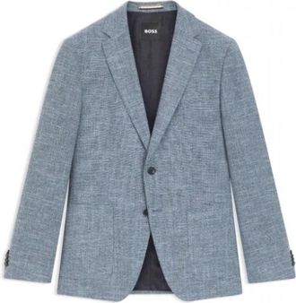 HUGO BOSS H-Hutson Blazer - Heren - Blazers - Blauw - L - Katoen - Jassen