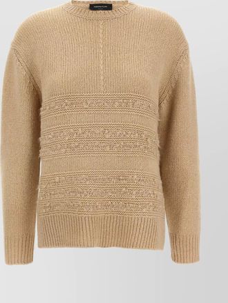 Fabiana Filippi camel hair boucl&eacute; insert jumper