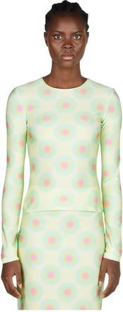 Sportmax Grafische Crewneck Longsleeve Top - Dames - Longsleeves - Veelkleurig - S - Tops