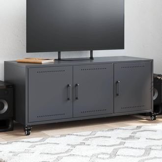 Berkfield Home TV Cabinet Anthracite 100.5x39x43.5 cm Steel in Black