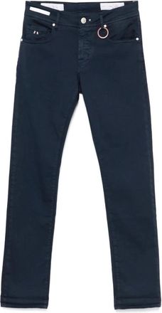 Sartoria Tramarossa Slim-fit Trousers, male, Blue, Size: W38 Navy Blue Classic Button Jeans