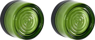 Beliani Conjunto De 2 L&aacute;mparas Para Pared De Exterior De Metal Aluminio Moderno Verde Veiga