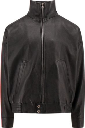 Alexander McQueen Zwarte Leren Ritsjas - Heren - Leren en Su&egrave;de Jassen - Zwart - XL - Leer - Jassen