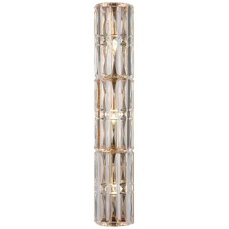 Maytoni Applique Contemporanea Facet Metallo Oro 3 Luci Diffusori Vetro Trasparente