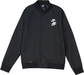 Nike Alphabet Logo Printing Woven Casual Jacket Black DA0648-010
