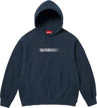 SUPREME x Swarovski motion-logo hoodie - Blue