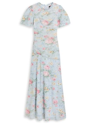 Needle & Thread Pompadour Garden Floral-print Tulle Gown - Light Blue - 14 (UK18 / Xxl)