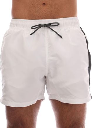 Emporio Armani Heren Logo Getapete Zwemshort (Wit)