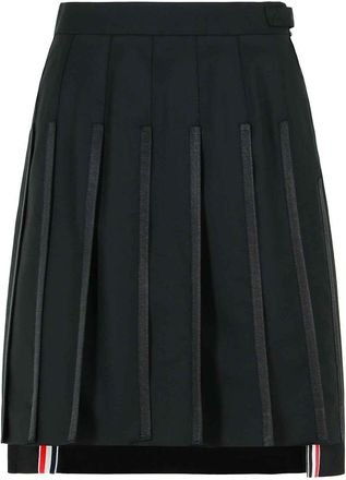 Thom Browne Black Wool Skirt