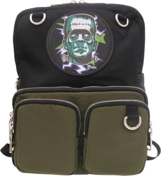 Prada Black Khaki Nylon Backpack (Pre-Owned)
