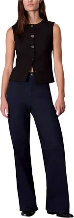 Rag & Bone Irina Button Up Vest In Black