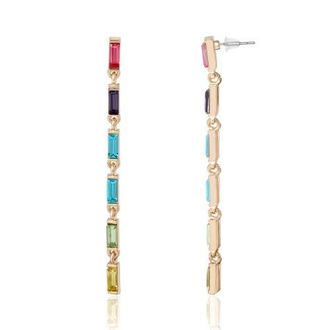 BCBGeneration Rainbow Linear Drop Earrings in Gold at Nordstrom