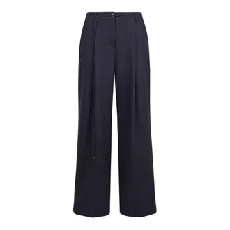 Alessia Santi Dames, Broeken, Blauw, Maat: S Viscose