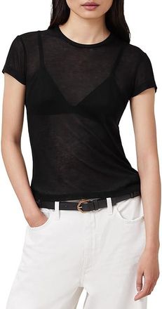 AllSaints June T-Shirts Womens Clothing Black : XS, Modal