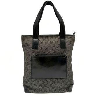 Gucci Black Gg Canvas Tote Bag (Pre-Owned)