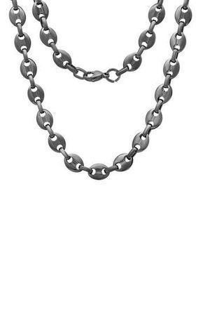 HMY Jewelry Mens Puff Mariner Chain Necklace in Black at Nordstrom Rack