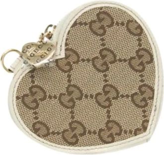 Gucci Pre-owned Wallets, female, Beige, Size: ONE SIZE Pre-owned Canvas Wallet