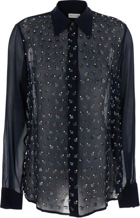 Dries Van Noten Black Regular Embellished Shirt