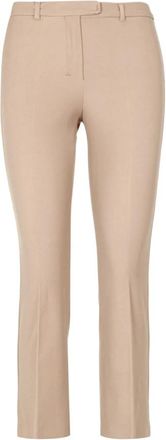 Max Mara Cropped broeken - Dames - Vrijetijds broeken - Bruin - XL - Katoen - Broeken