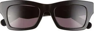 Ferragamo Salvatore Ferragamo 51mm Rectangle Sunglasses in Black at Nordstrom Rack