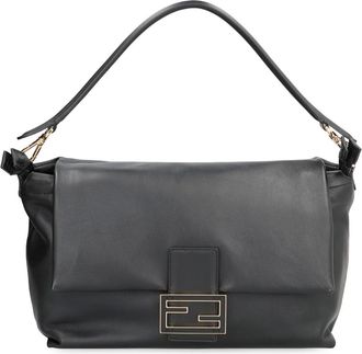 Fendi Handbags, female, Black, ONE SIZE, Grande Baguette Bag with Removable Handle