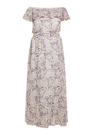 Faina Jurk Dames wit lila