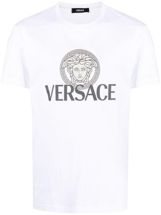 Tシャツ・カットソー VERSACE Underwater T Shirt - Versace - Cotton - White Versace T-Shirts, female, White, Size: M White Cotton