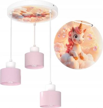 OEM L&aacute;mpara De Techo Infantil Colgante Unicornio Led Polaco E27 Unicornio