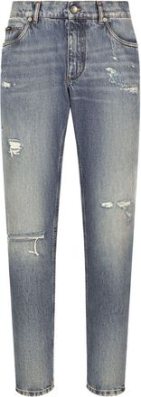 Dolce & Gabbana straight-leg cotton jeans - men - Cotton - 56 - Blue