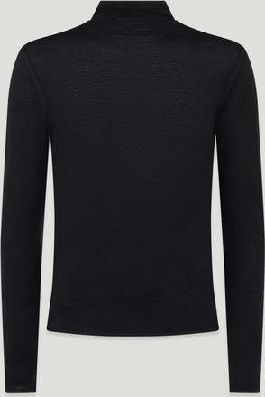 Belstaff Tait Fitted Roll Neck Womens Wool Cashmere Blend Black Size L