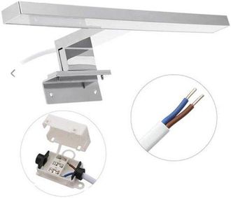 No Brand L&aacute;mpara Led De Espejo De Ba&ntilde;o De 30 Cm, Color Blanco Neutro (230 V, 5 W, 550 L&uacute;menes, Ip44), Con Pinza De Montaje En Superficie Para Maquillaje Y Toca