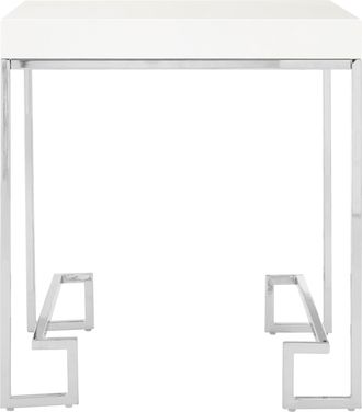 Premier Housewares Allure Chrome Angled Legs End Table