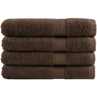 vidaXL Toallas Premium Solund 4 Unidades Marr&oacute;n 100x200 Cm 600 Gsm Vidaxl
