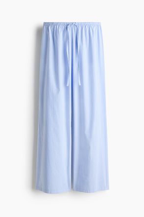 H&M Pyjamahose aus Baumwolle - Blau/Weiss Gestreift