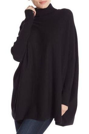 Joseph A Oversized Boxy Turtleneck in Black at Nordstrom Rack, Size X-Large