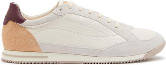 Brunello Cucinelli Panelled Grained Leather Sneakers - White - 44 (IT44 / UK10)