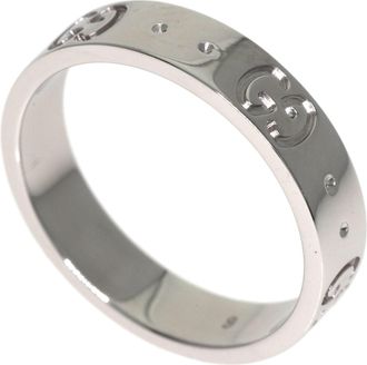 Gucci Icon White Gold (18K) Band Ring (Pre-Owned)