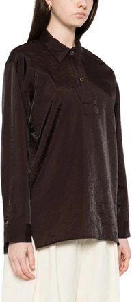 STUDIO NICHOLSON Pinole Shirt - Dames - Blouses - Bruin - 2XS - Overhemden