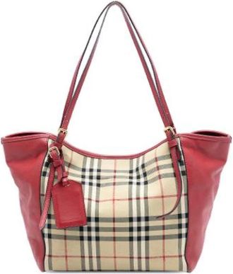 Burberry Pre-owned Tote Bags, female, Multicolor, Size: ONE SIZE Pre-owned Canvas totes