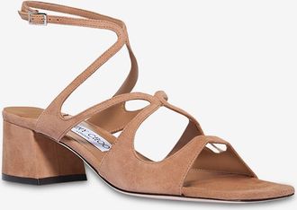 Jimmy Choo London Wildledersandalen mit Blockabsatz Azilia 45