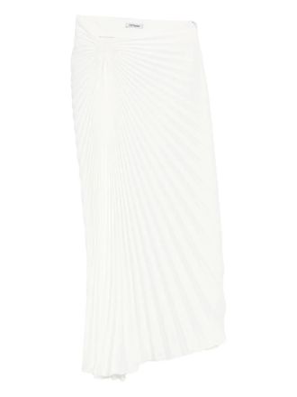 Parlor pleated midi skirt - White