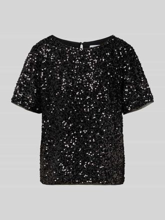 Comma Blusenshirt mit Pailletten in Black, Gr&ouml;&szlig;e 38