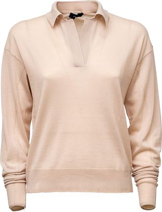 SOEUR Fleming Oversized Long-Sleeve Polo Shirt