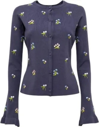 Blugirl Tops, Dames, Blauw, L, Polyester, Maglia Twin-Set