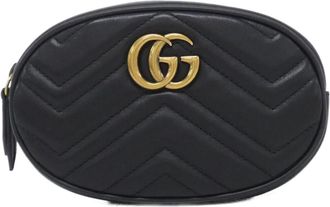 Gucci Black Leather Fanny Pack (Pre-Owned)