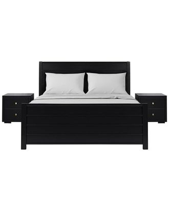 Camden Isle Caroline 3Pc Platform Bed & Nightstands Set