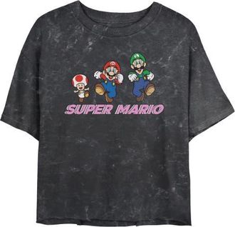 Nintendo Juniors Nintendo Super Mario Trio T Shirt in Black at Nordstrom, Size Medium
