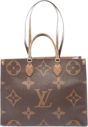 Louis Vuitton Pre-owned On The Go GM Monogram Giant Reverse Tote Bag - Dames - Vintage Shopper - Bruin - ONE Size - Vintage